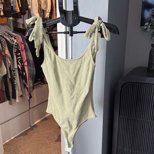 Tie-Shoulder Bodysuit